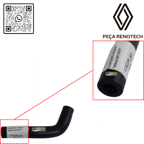 RN 867121-PX 7700867121 MANGUEIRA DO RESPIRO DO OLEO MOT 1.0 8v D7D -GROSSA- - 3